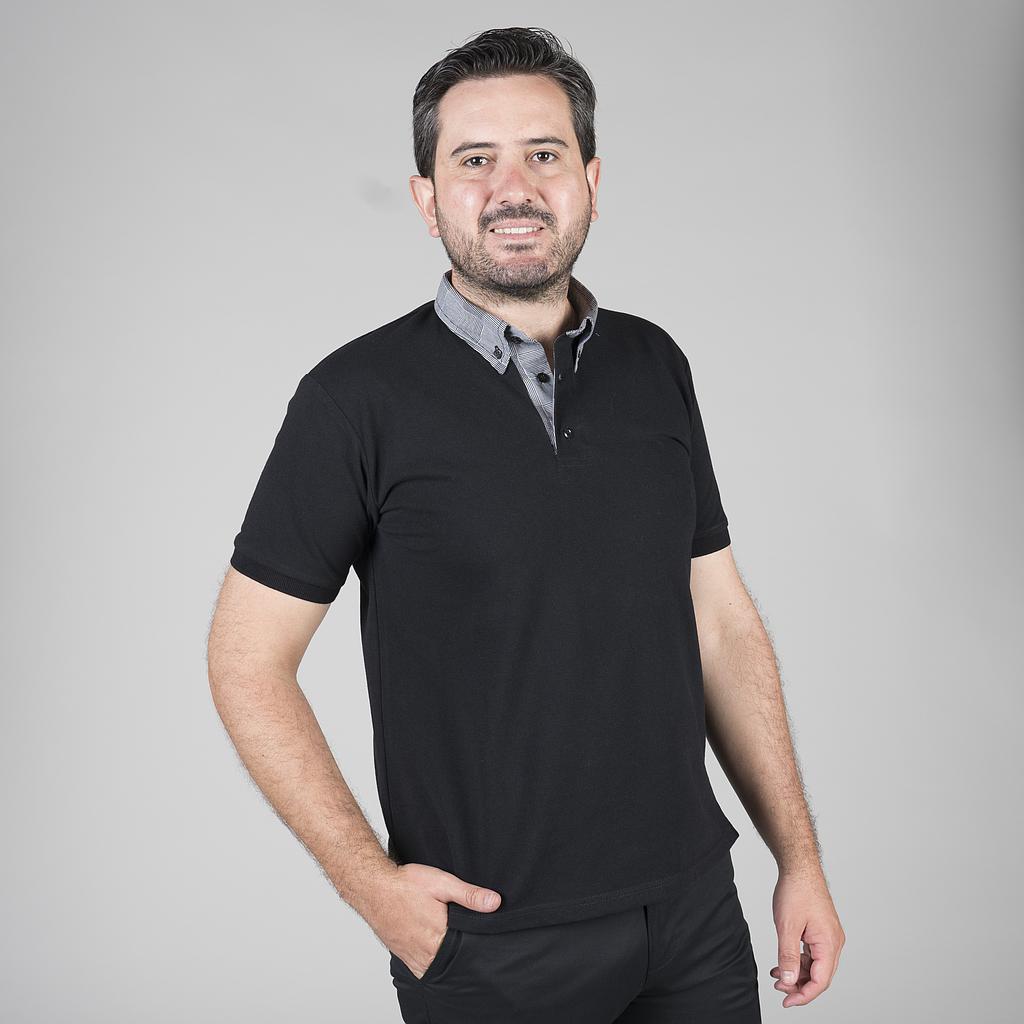 POLO NEGRO HOMBRE M/C C/CAMISERO - Gary's