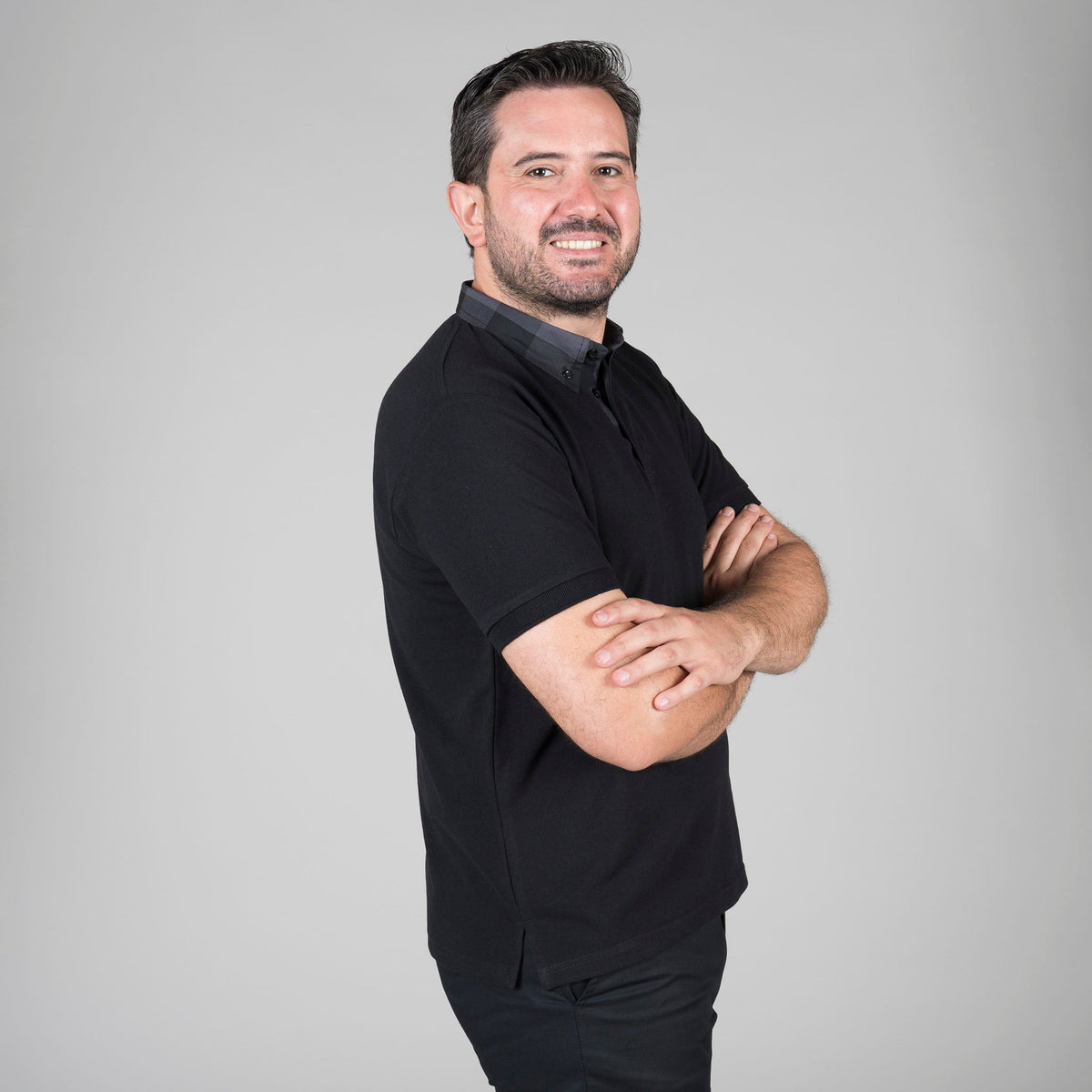 POLO NEGRO HOMBRE M/C C/CAMISERO - Gary's