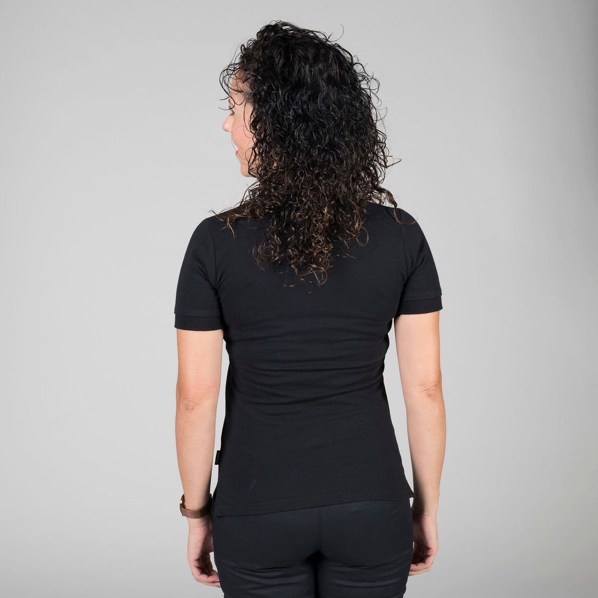 POLO NEGRO MUJER M/C C/CAMISERO - Gary's