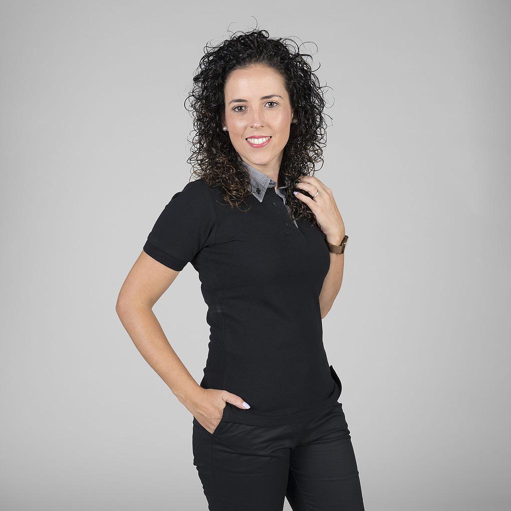 POLO NEGRO MUJER M/C C/CAMISERO - Gary's