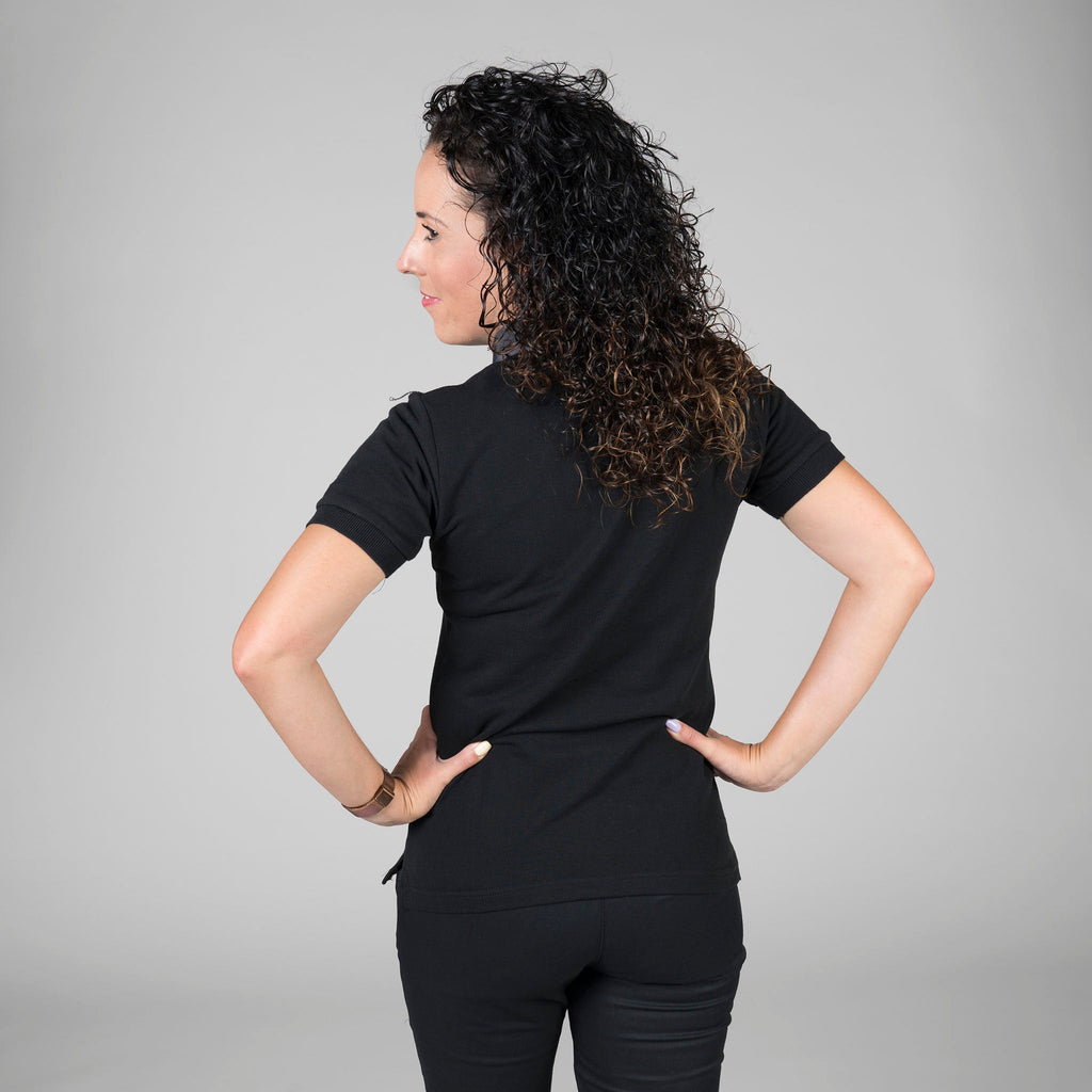 POLO NEGRO MUJER M/C C/CAMISERO - Gary's