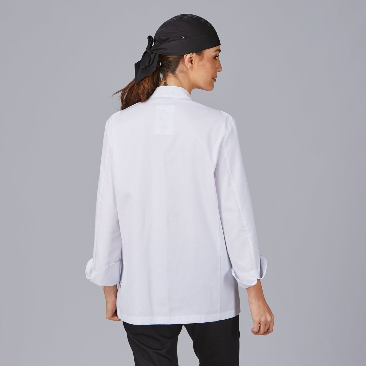 CHAQUETA COCINA UNISEX BOTON FORRADO M/L BLANCA - Gary's