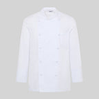 CHAQUETA COCINA UNISEX BOTON FORRADO M/L BLANCA - Gary's