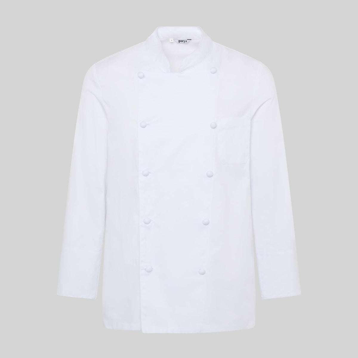 CHAQUETA COCINA UNISEX BOTON FORRADO M/L BLANCA - Gary's