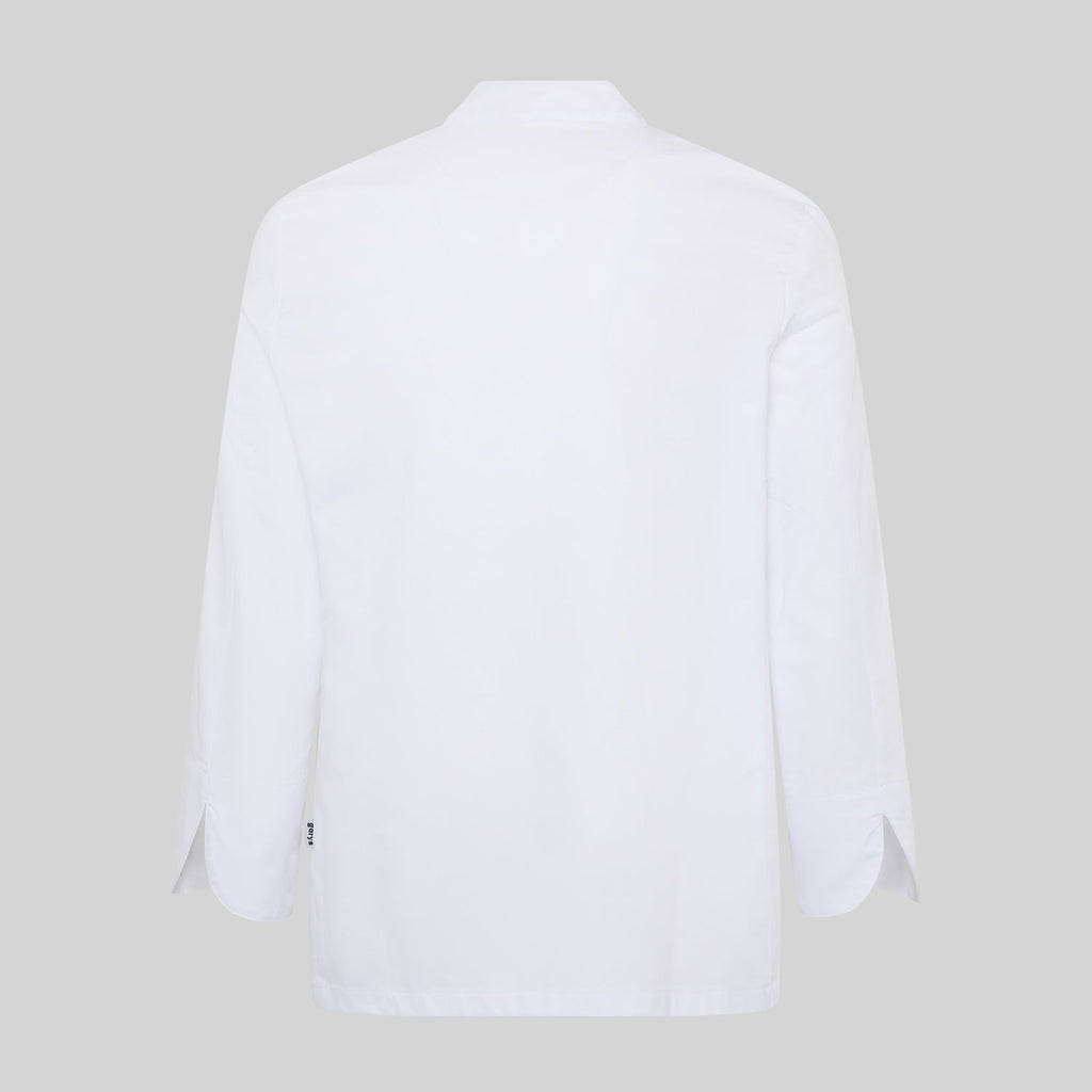 CHAQUETA COCINA UNISEX BOTON FORRADO M/L BLANCA - Gary's