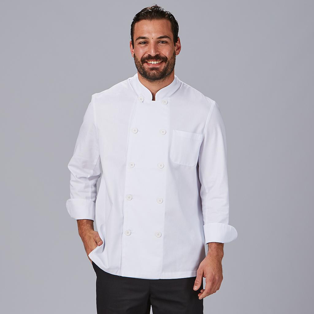 CHAQUETA COCINA UNISEX M/L SARGA BLANCA - Gary's