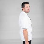 CHAQUETA COCINA UNISEX M/C BLANCA VIVO COLOR - Gary's