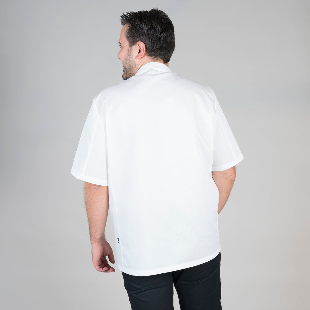 CHAQUETA COCINA UNISEX PLANA BLANCA M/C - Gary's