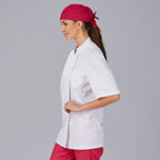 CHAQUETA UNISEX POPELIN FINO BLANCO M/C - Gary's