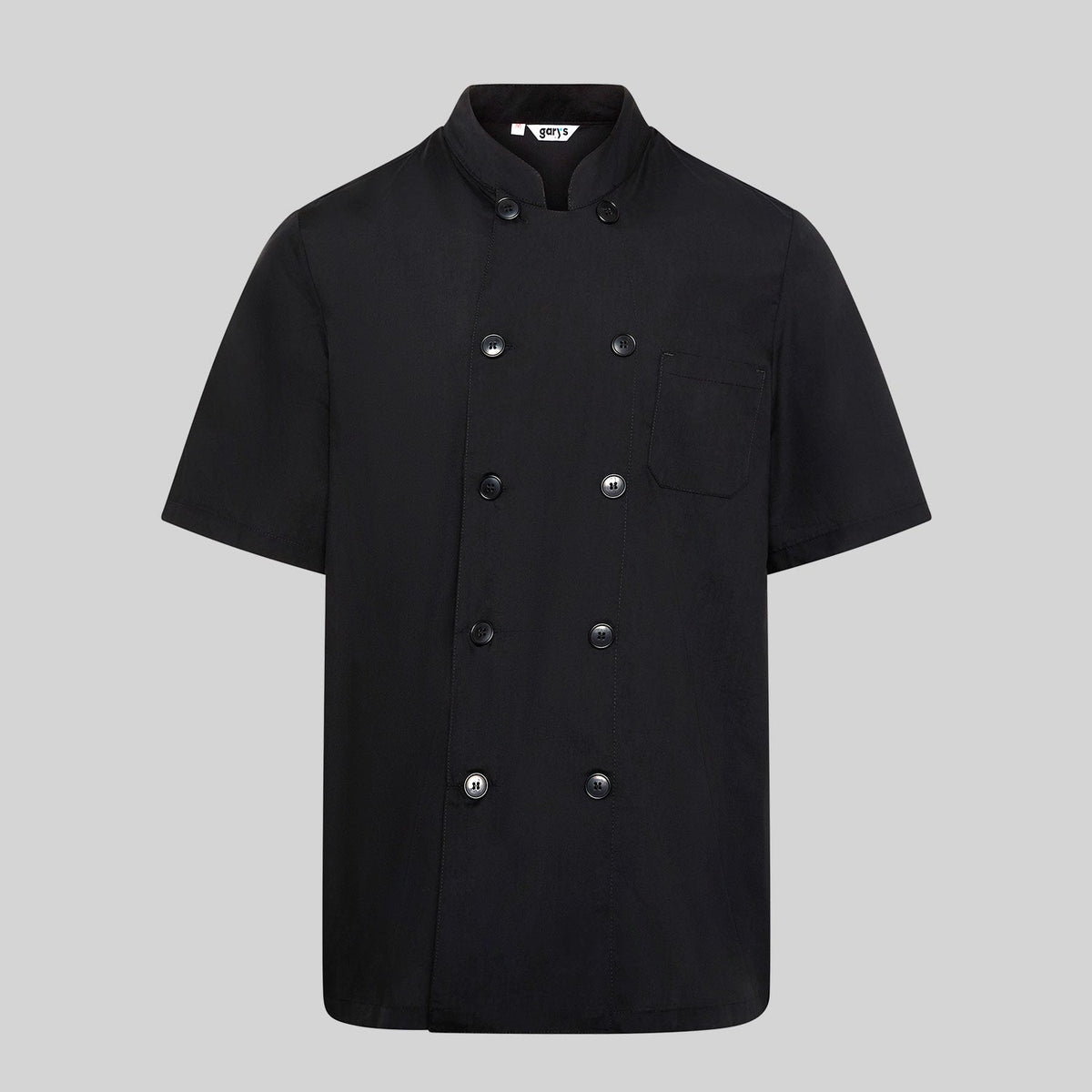 CHAQUETA COCINA UNISEX POPELIN FINO NEGRO M/C - Gary's