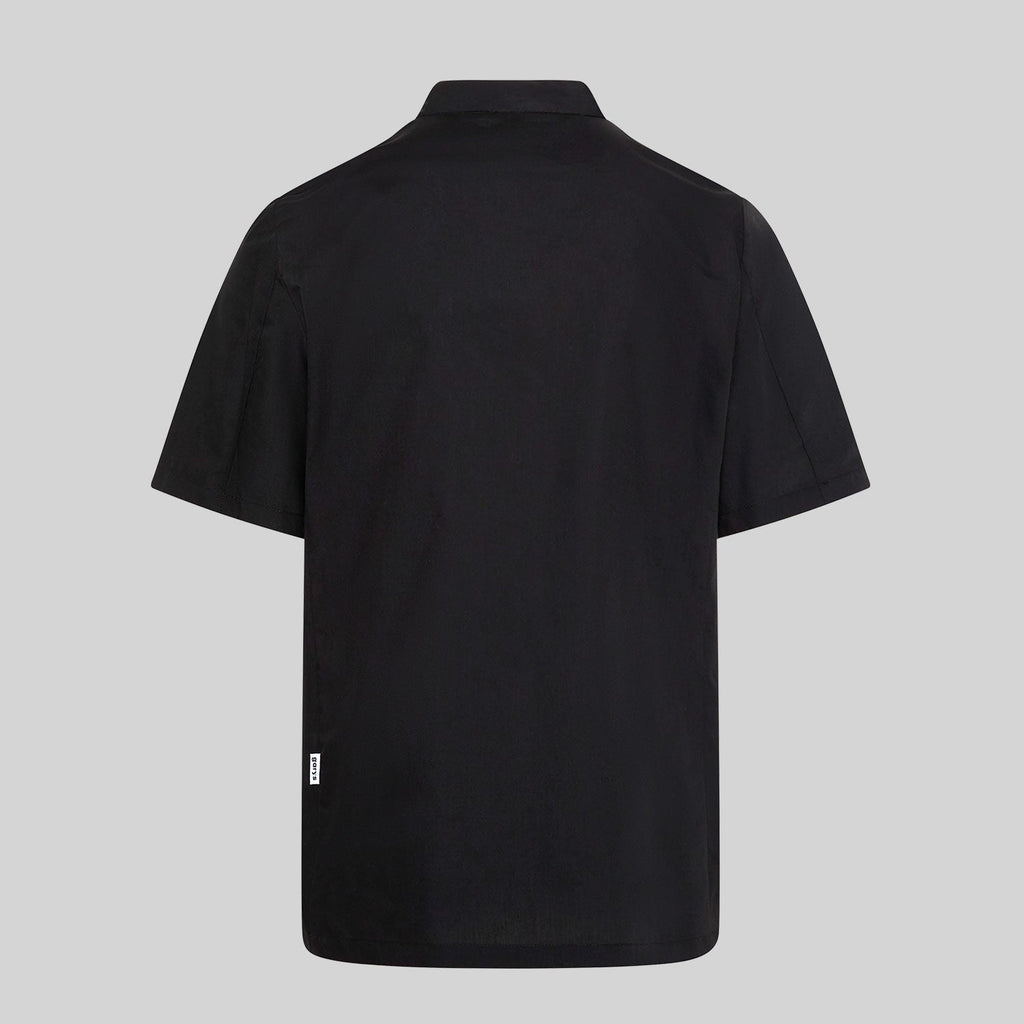 CHAQUETA COCINA UNISEX POPELIN FINO NEGRO M/C - Gary's