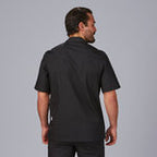 CHAQUETA COCINA UNISEX POPELIN FINO NEGRO M/C - Gary's