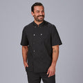 CHAQUETA COCINA UNISEX POPELIN FINO NEGRO M/C - Gary's