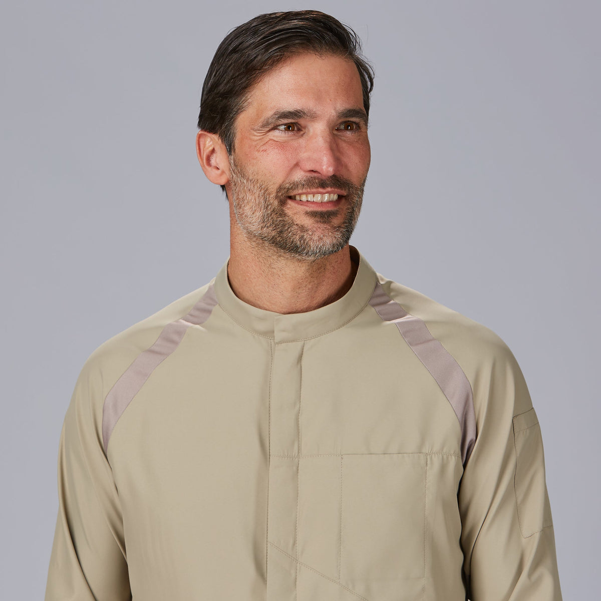 CHAQUETA COCINA UNISEX MANGA RANGLAN RUBIO - Gary's