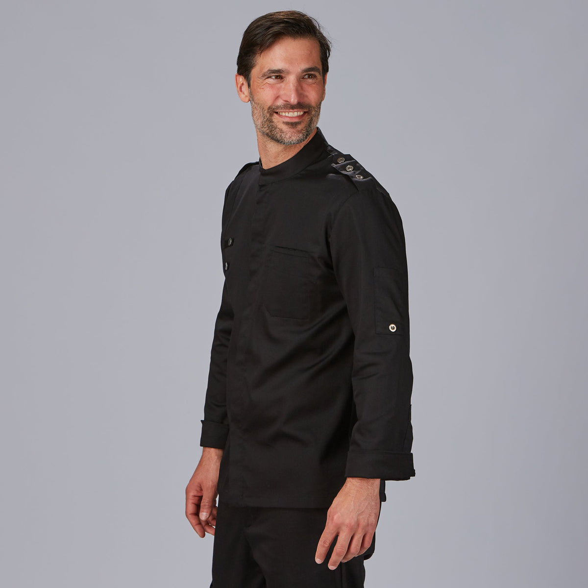 CHAQUETA COCINA HOMBRE SATEN ALGODON CUETO - Gary's