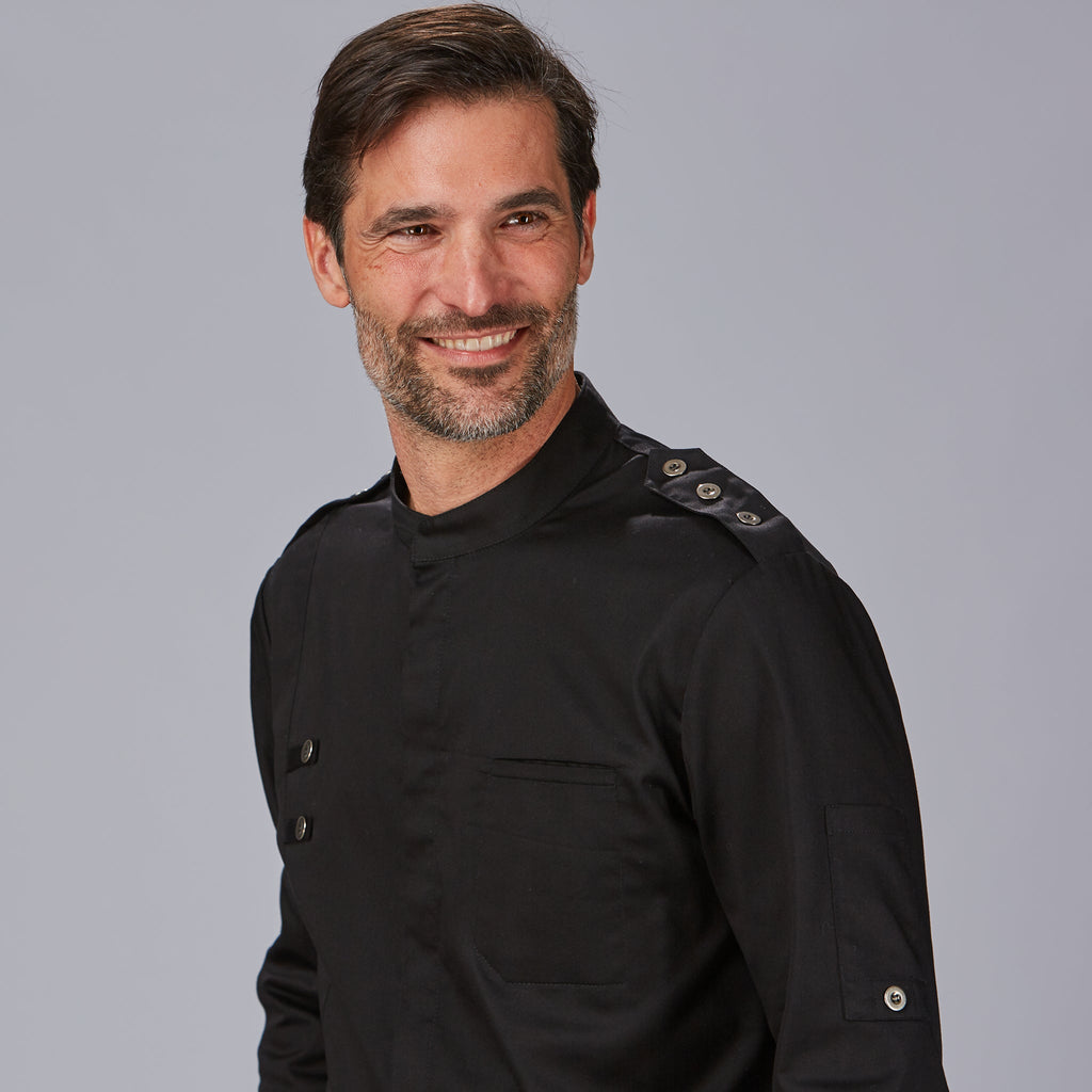 CHAQUETA COCINA HOMBRE SATEN ALGODON CUETO - Gary's