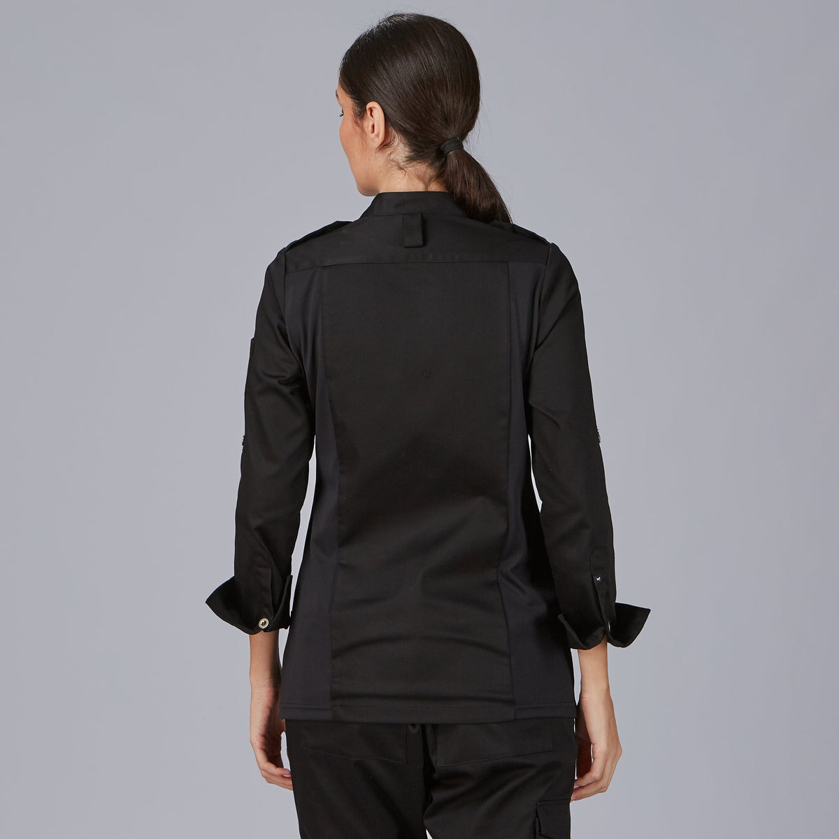 CHAQUETA COCINA MUJER SATEN ALGODON SOLA - Gary's