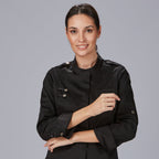CHAQUETA COCINA MUJER SATEN ALGODON SOLA - Gary's