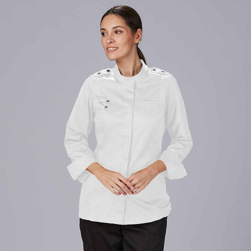 CHAQUETA COCINA MUJER SATEN ALGODON SOLA - Gary's