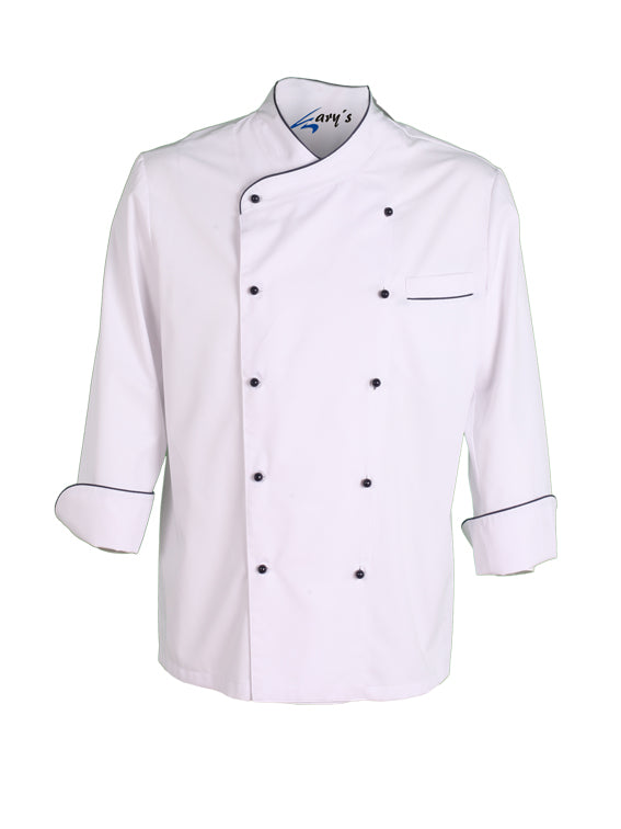 CHAQUETA COCINA UNISEX NAPOLES BLANCA VIVO COLOR - Gary's