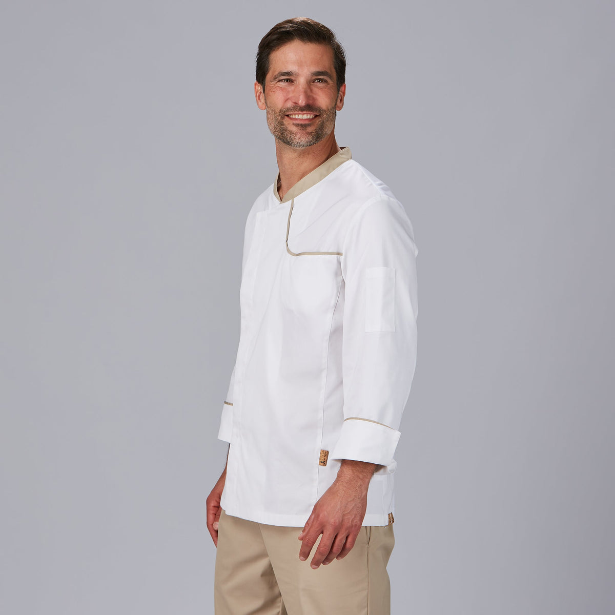 CHAQUETA COCINA HOMBRE OTERO TEJIDO RECICLADO Y ORGANICO KLOPMAN - Gary's