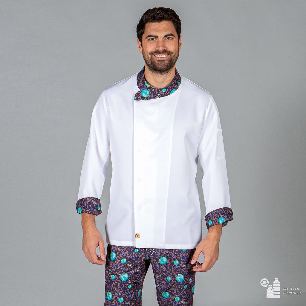 CHAQUETA COCINA UNISEX PLANET TEJIDO RECICLADO MICROFIBRA - Gary's