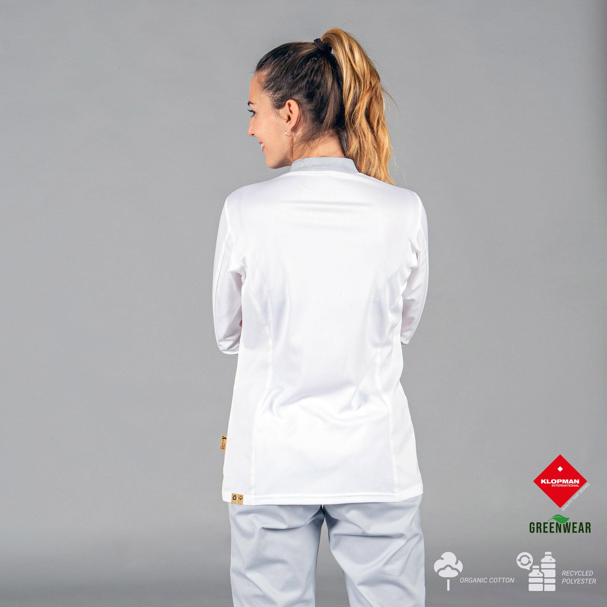 CHAQUETA COCINA MUJER ANAYA TEJIDO RECICLADO Y ORGANICO KLOPMAN - Gary's