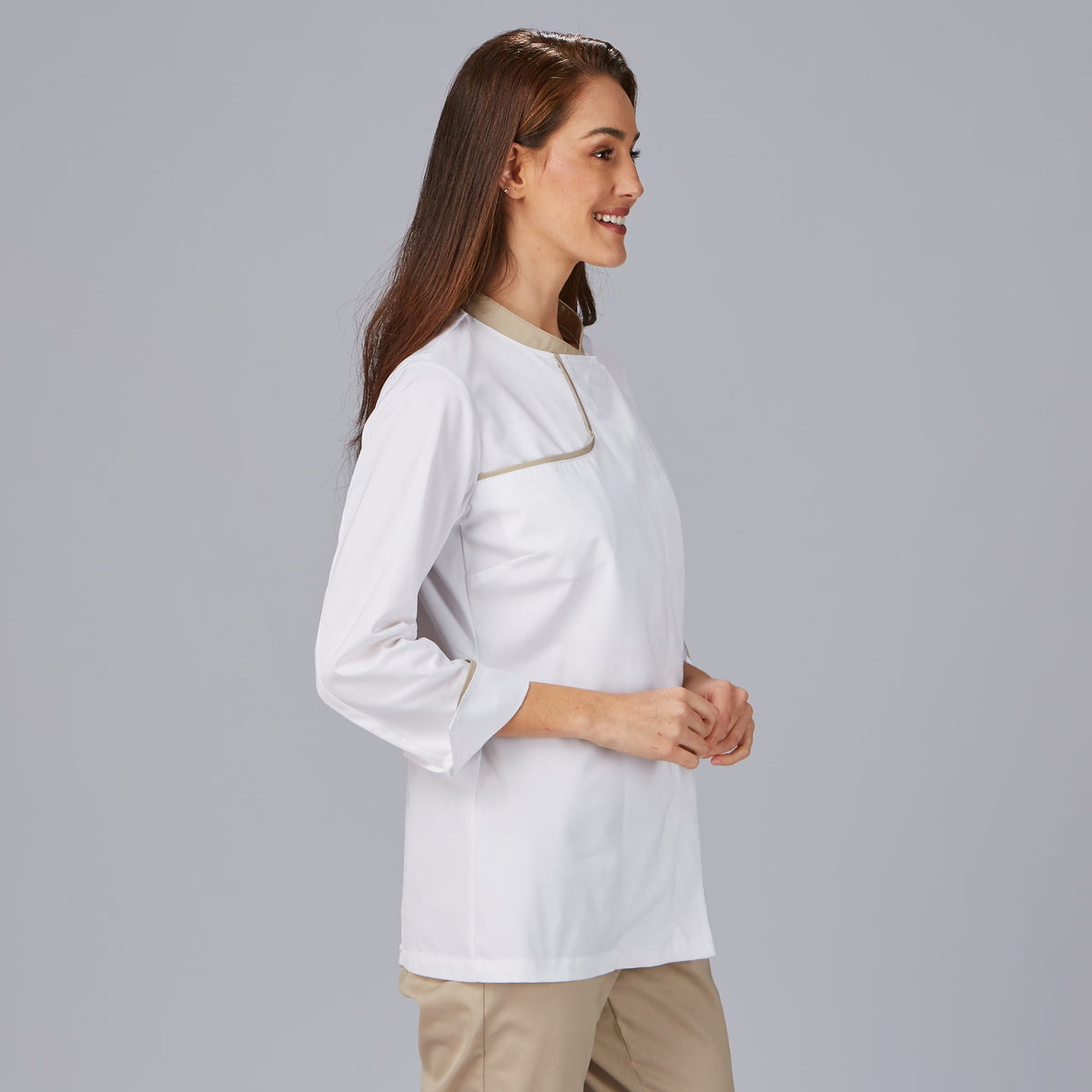 CHAQUETA COCINA MUJER ANAYA TEJIDO RECICLADO Y ORGANICO KLOPMAN - Gary's