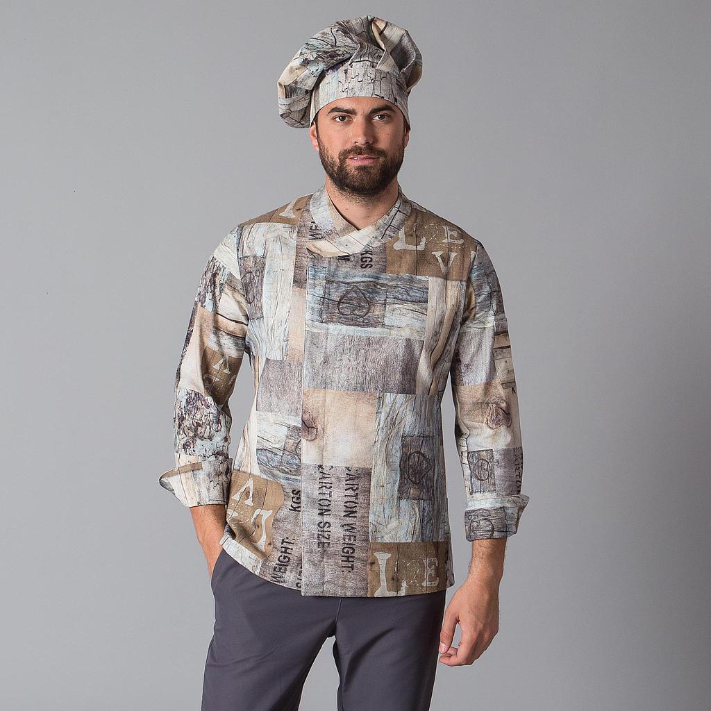 CHAQUETA COCINA UNISEX MADERAS - Gary's