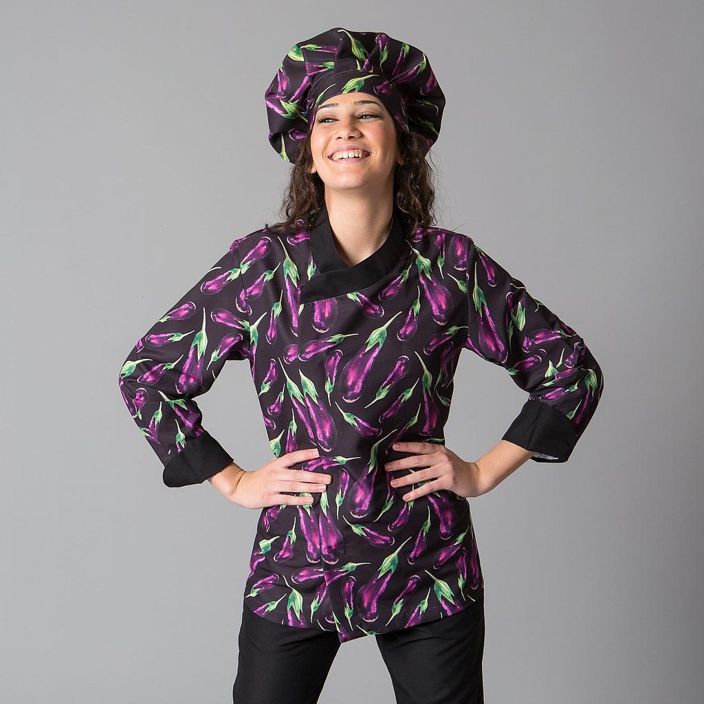 CHAQUETA COCINA UNISEX BERENJENAS - Gary's