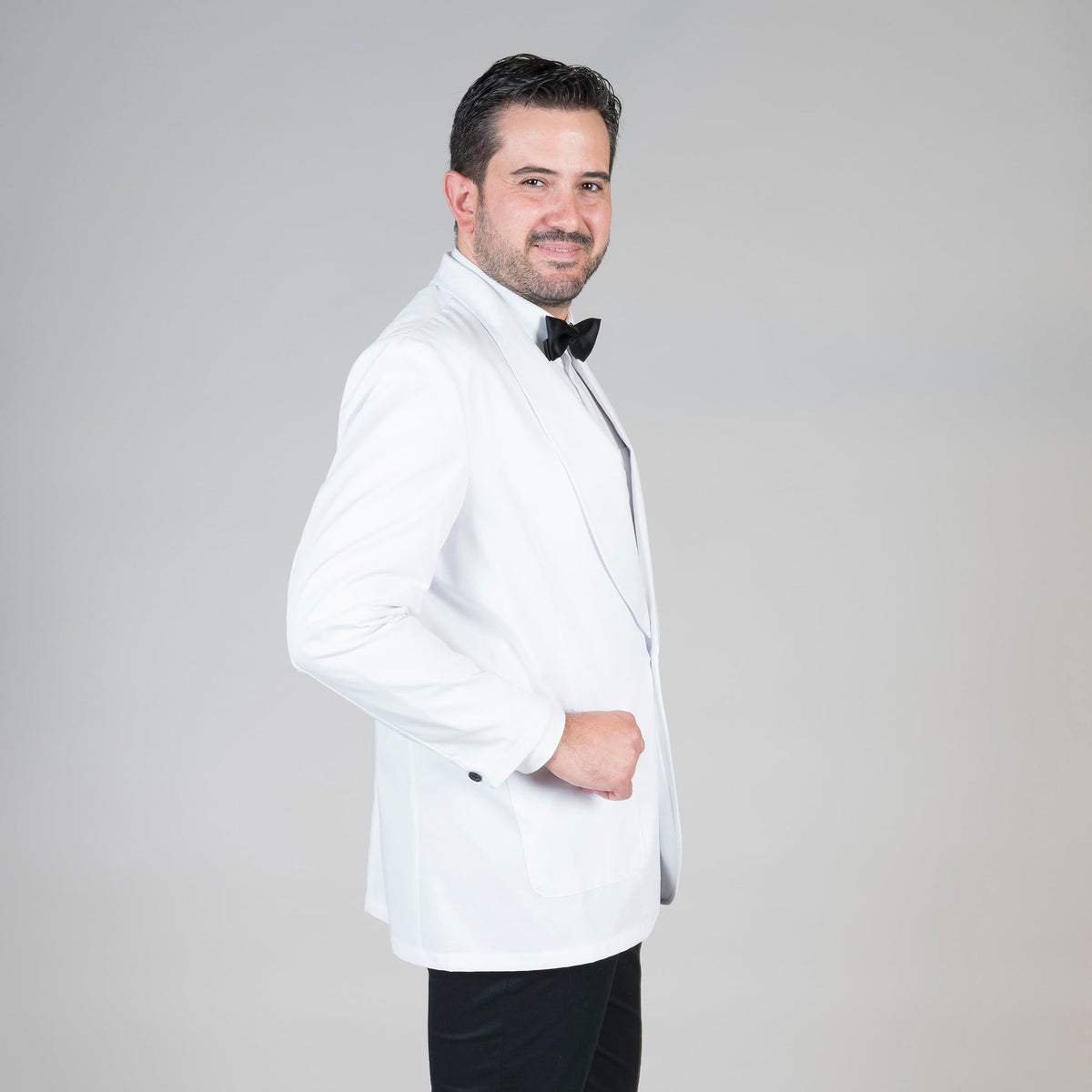 CHAQUETILLA SMOKING 1 BOTON BLANCA - Gary's