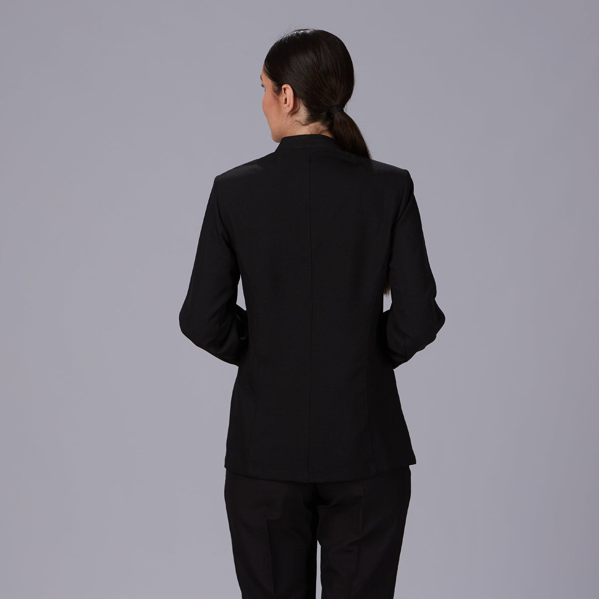 CHAQUETA MUJER MAO NEGRA BOTON DORADO - Gary's