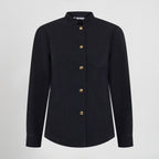CHAQUETA MUJER MAO NEGRA BOTON DORADO - Gary's
