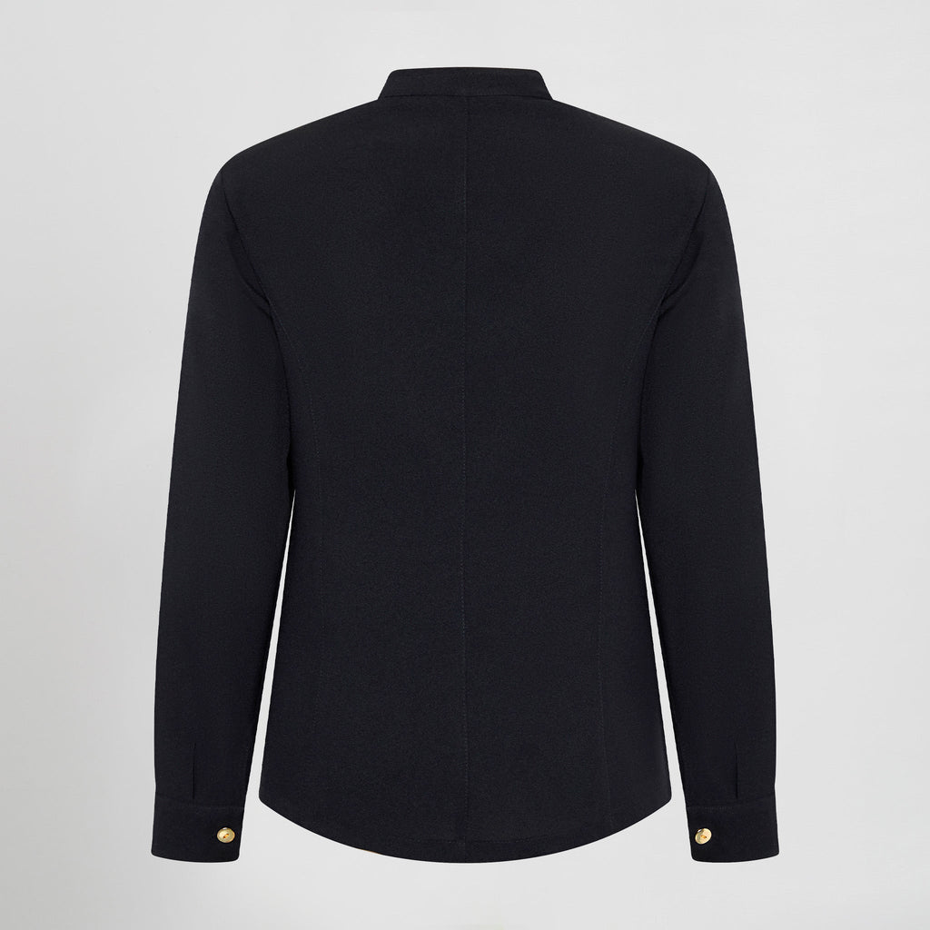 CHAQUETA MUJER MAO NEGRA BOTON DORADO - Gary's