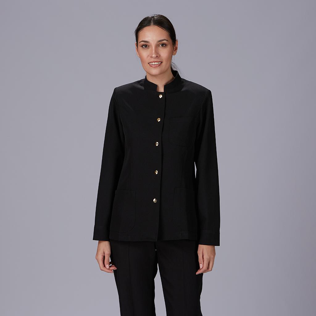 CHAQUETA MUJER MAO NEGRA BOTON DORADO - Gary's