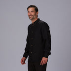 CHAQUETA HOMBRE MAO NEGRA BOTON DORADO - Gary's