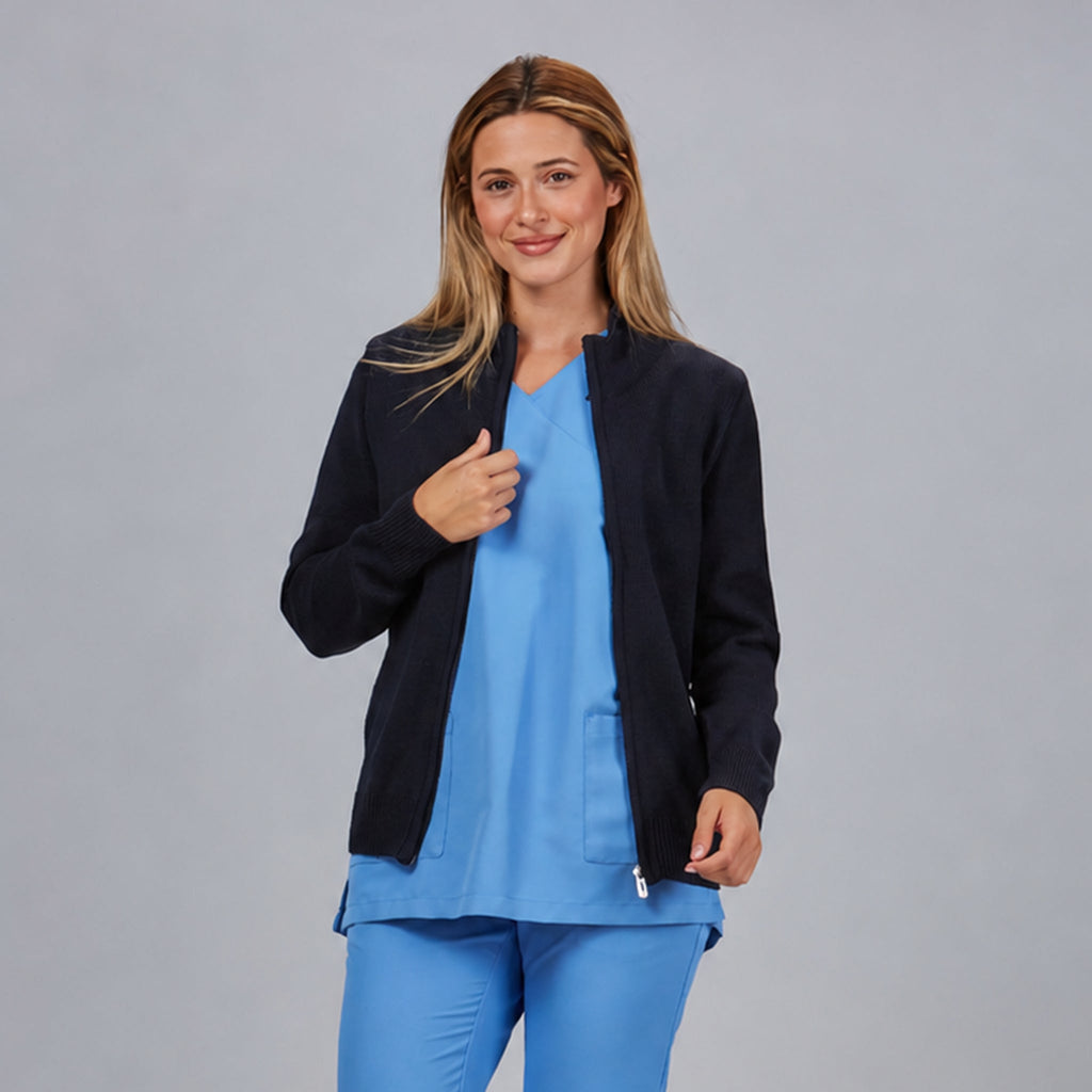 CARDIGAN MUJER PUNTO GRUESO CON CREMALLERA