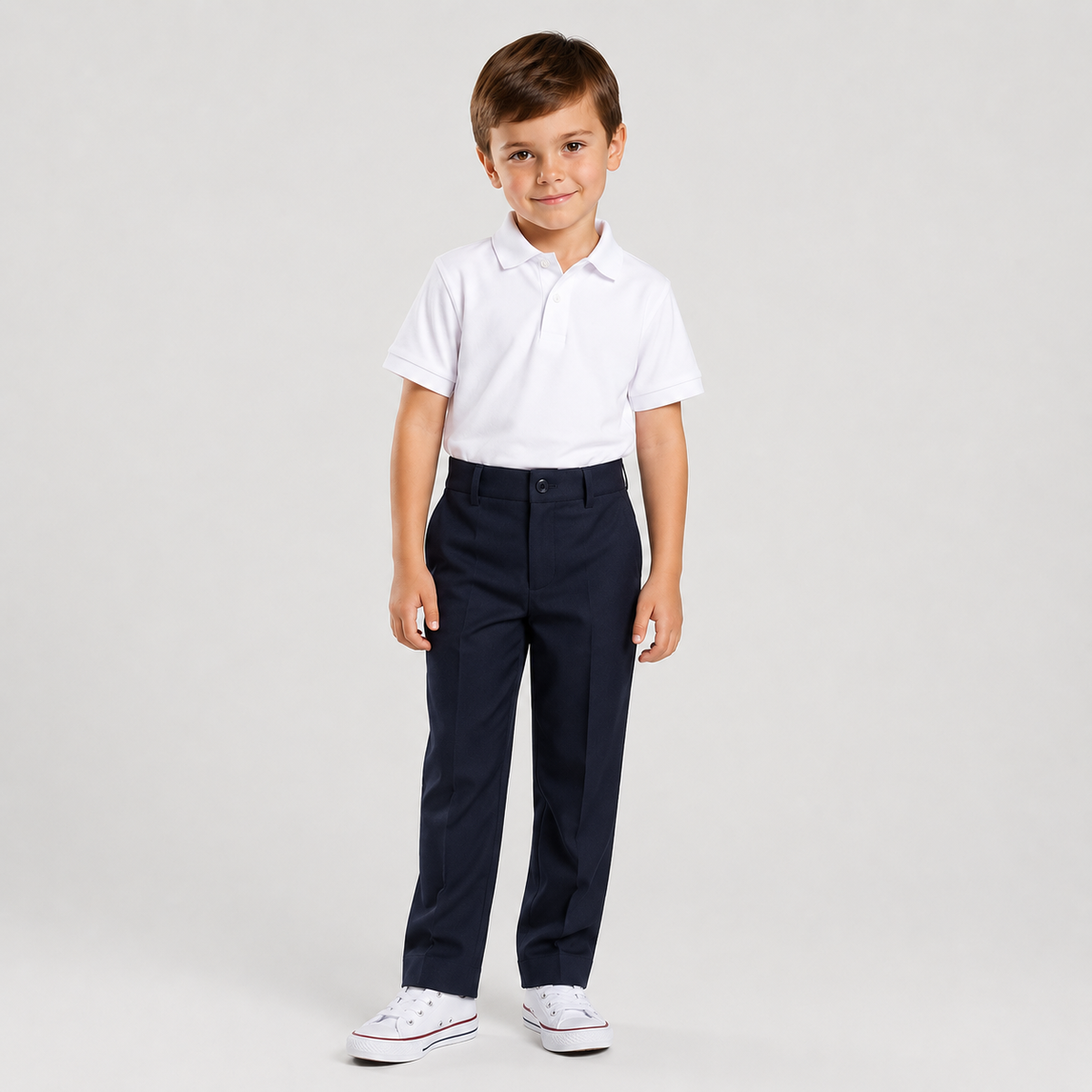 PANTALON LARGO MEDIA GOMA Y CREMALLERA
